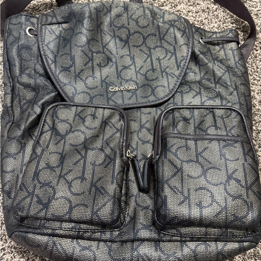 Calvin Klein Black Monogram Backpack